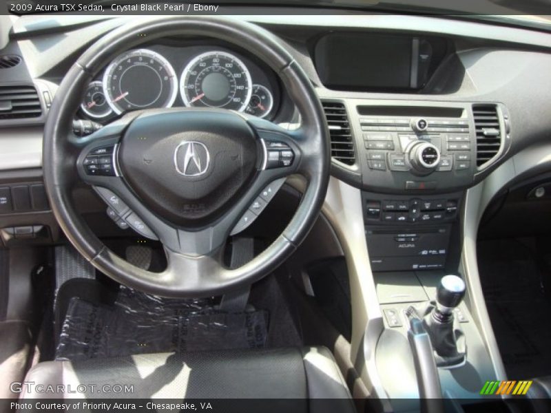 Crystal Black Pearl / Ebony 2009 Acura TSX Sedan