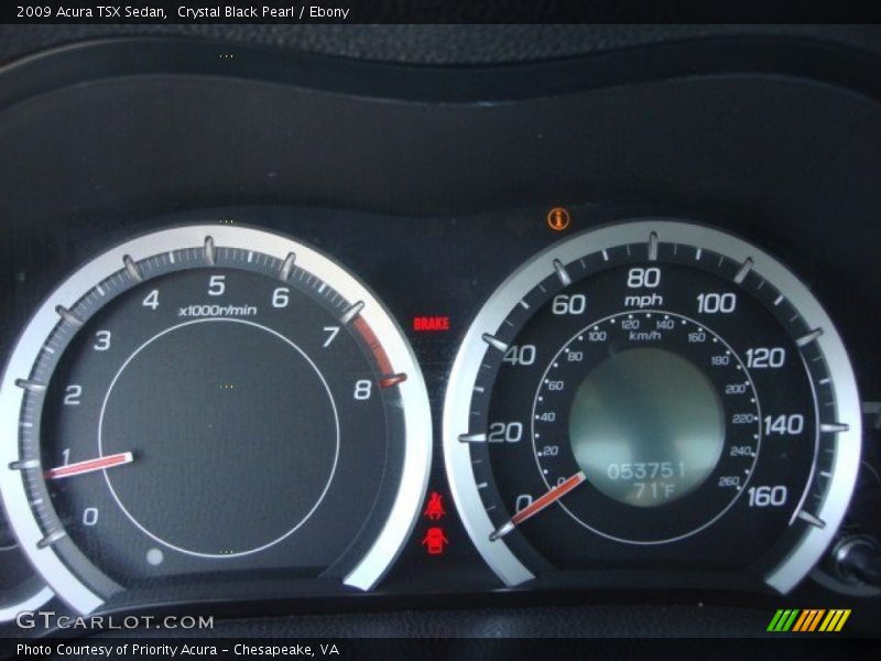 Crystal Black Pearl / Ebony 2009 Acura TSX Sedan