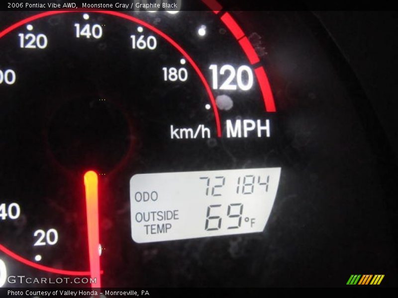 Moonstone Gray / Graphite Black 2006 Pontiac Vibe AWD