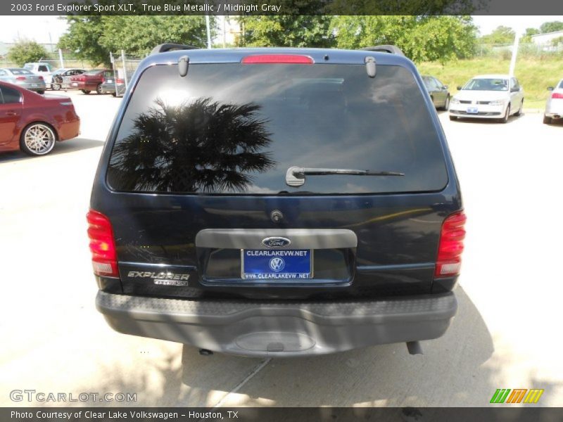 True Blue Metallic / Midnight Gray 2003 Ford Explorer Sport XLT