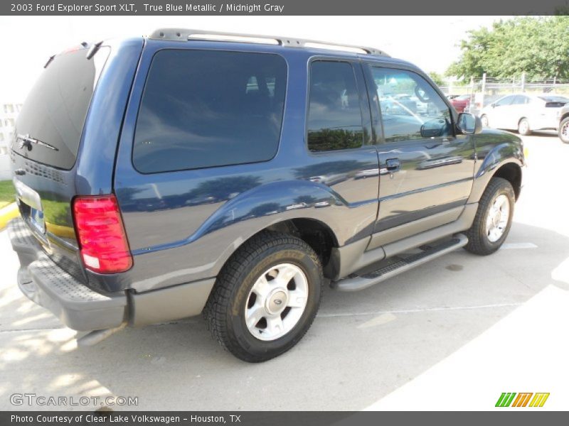 True Blue Metallic / Midnight Gray 2003 Ford Explorer Sport XLT