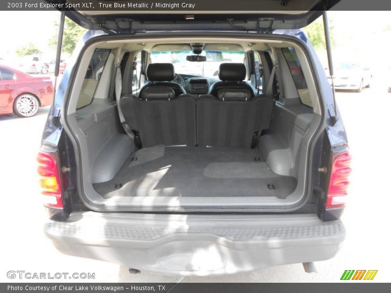 True Blue Metallic / Midnight Gray 2003 Ford Explorer Sport XLT