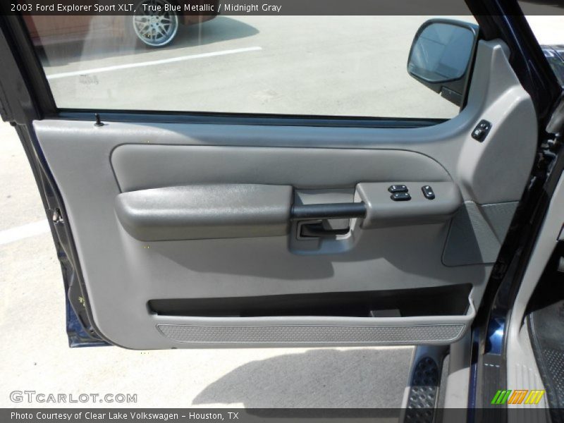 True Blue Metallic / Midnight Gray 2003 Ford Explorer Sport XLT