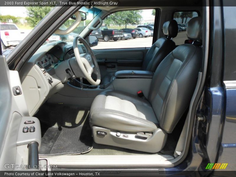 True Blue Metallic / Midnight Gray 2003 Ford Explorer Sport XLT
