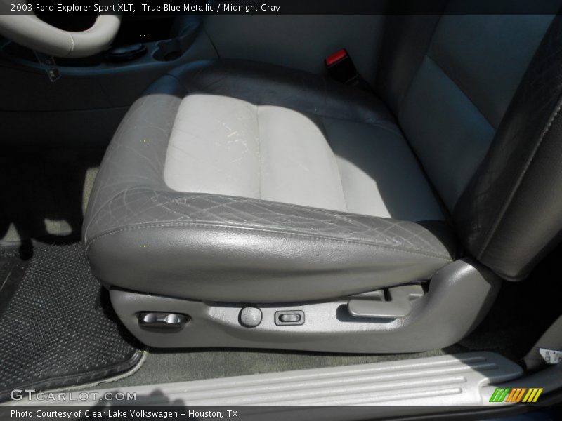True Blue Metallic / Midnight Gray 2003 Ford Explorer Sport XLT