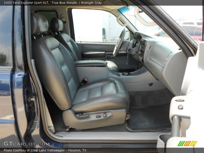 True Blue Metallic / Midnight Gray 2003 Ford Explorer Sport XLT