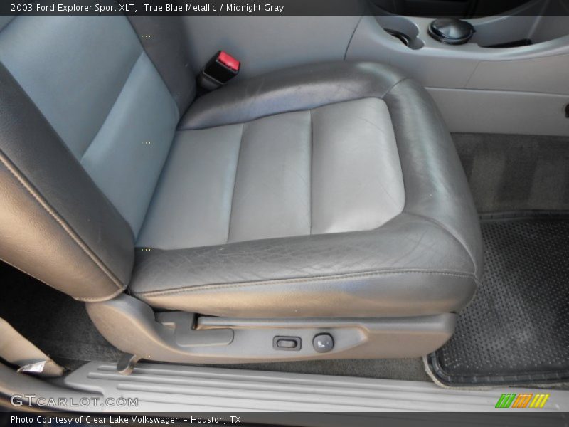 True Blue Metallic / Midnight Gray 2003 Ford Explorer Sport XLT