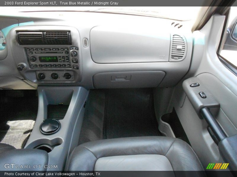 True Blue Metallic / Midnight Gray 2003 Ford Explorer Sport XLT