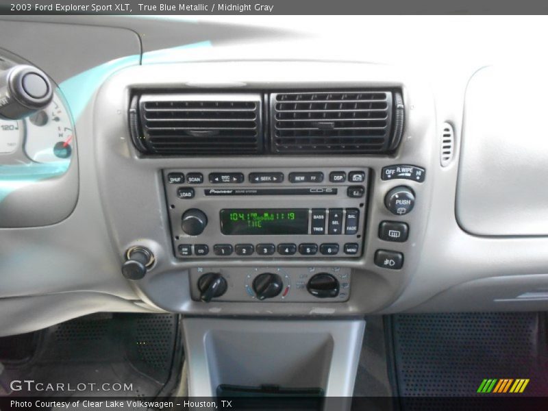 True Blue Metallic / Midnight Gray 2003 Ford Explorer Sport XLT