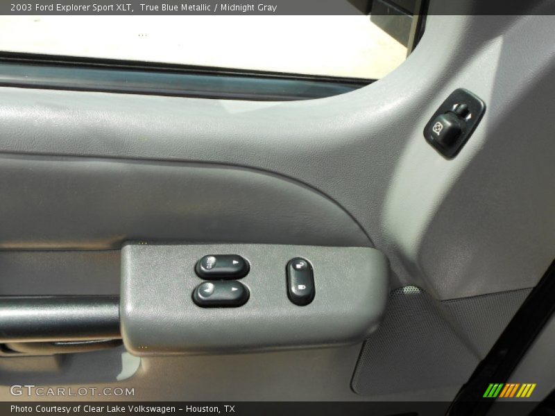 True Blue Metallic / Midnight Gray 2003 Ford Explorer Sport XLT