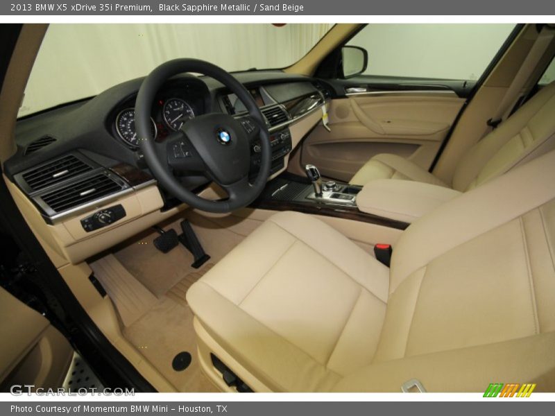 Black Sapphire Metallic / Sand Beige 2013 BMW X5 xDrive 35i Premium