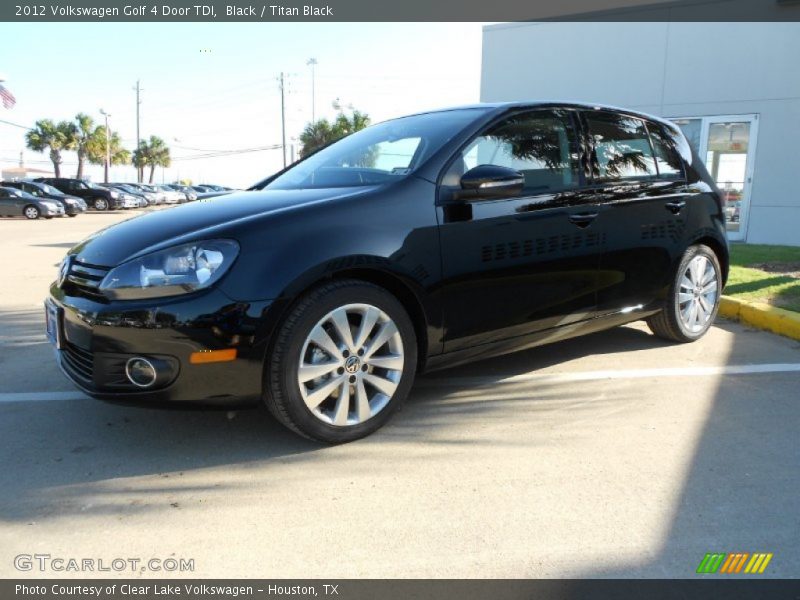 Black / Titan Black 2012 Volkswagen Golf 4 Door TDI