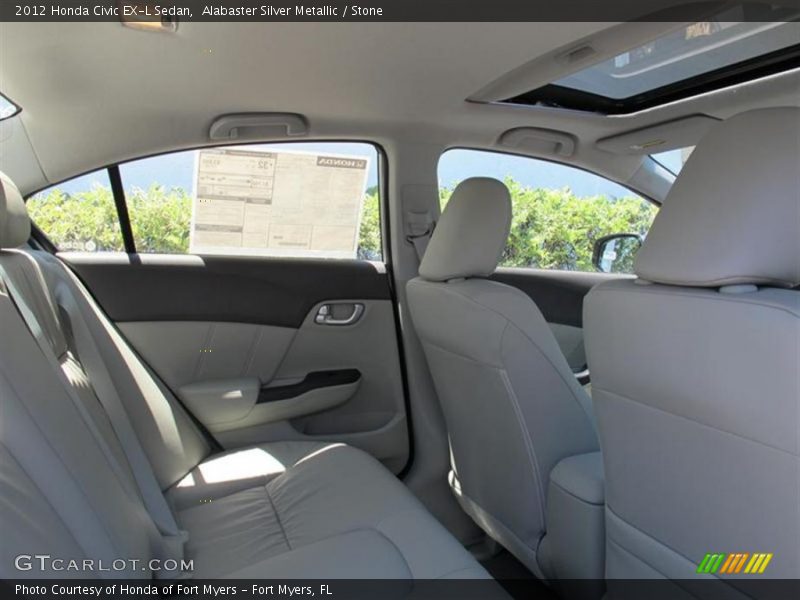 Alabaster Silver Metallic / Stone 2012 Honda Civic EX-L Sedan