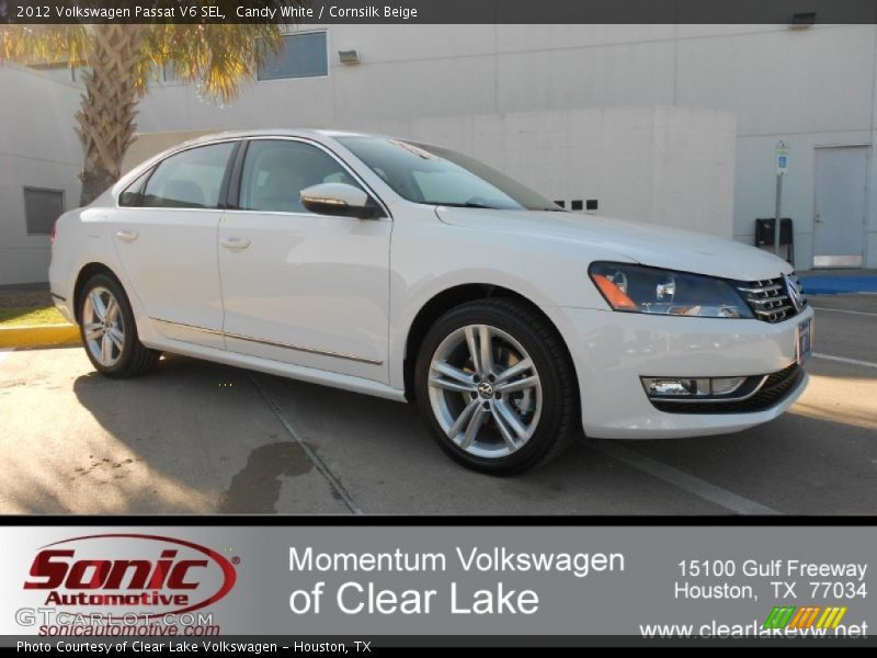 Candy White / Cornsilk Beige 2012 Volkswagen Passat V6 SEL