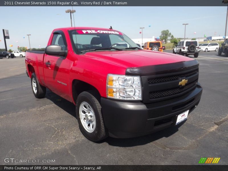 Victory Red / Dark Titanium 2011 Chevrolet Silverado 1500 Regular Cab