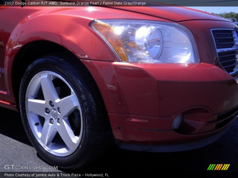 Sunburst Orange Pearl / Pastel Slate Gray/Orange 2007 Dodge Caliber R/T AWD