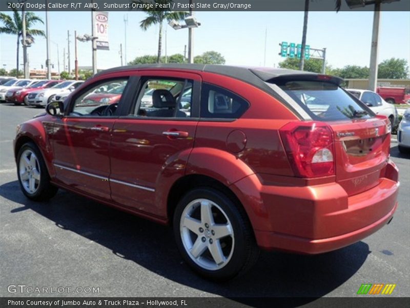Sunburst Orange Pearl / Pastel Slate Gray/Orange 2007 Dodge Caliber R/T AWD