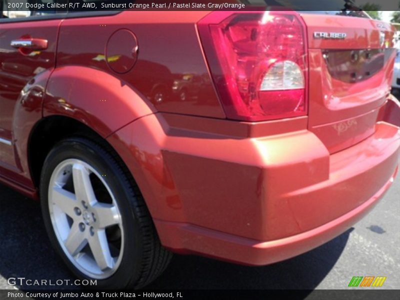 Sunburst Orange Pearl / Pastel Slate Gray/Orange 2007 Dodge Caliber R/T AWD