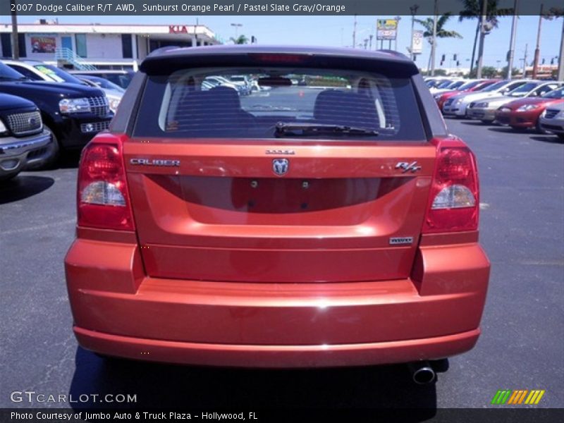 Sunburst Orange Pearl / Pastel Slate Gray/Orange 2007 Dodge Caliber R/T AWD