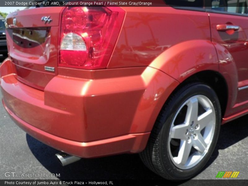 Sunburst Orange Pearl / Pastel Slate Gray/Orange 2007 Dodge Caliber R/T AWD