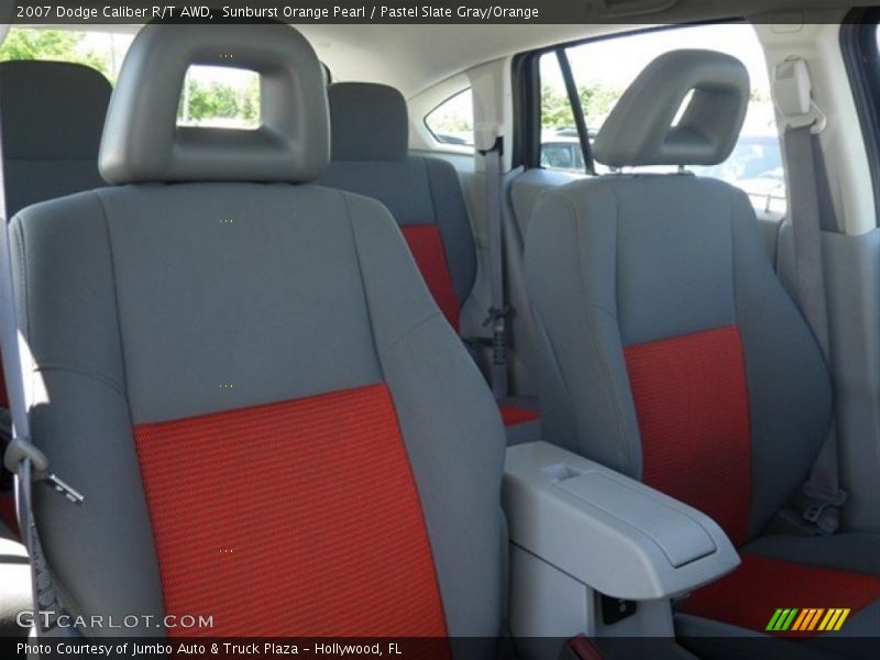 Sunburst Orange Pearl / Pastel Slate Gray/Orange 2007 Dodge Caliber R/T AWD
