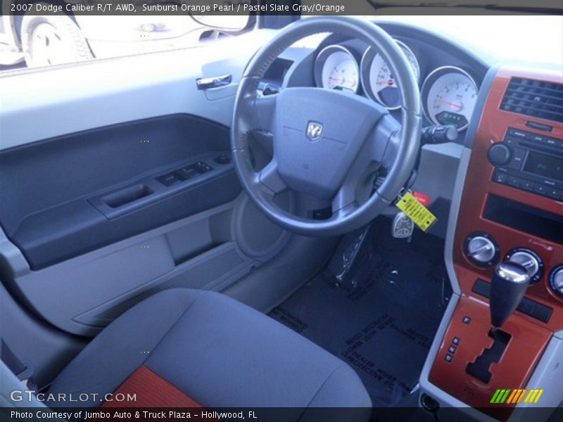 Sunburst Orange Pearl / Pastel Slate Gray/Orange 2007 Dodge Caliber R/T AWD