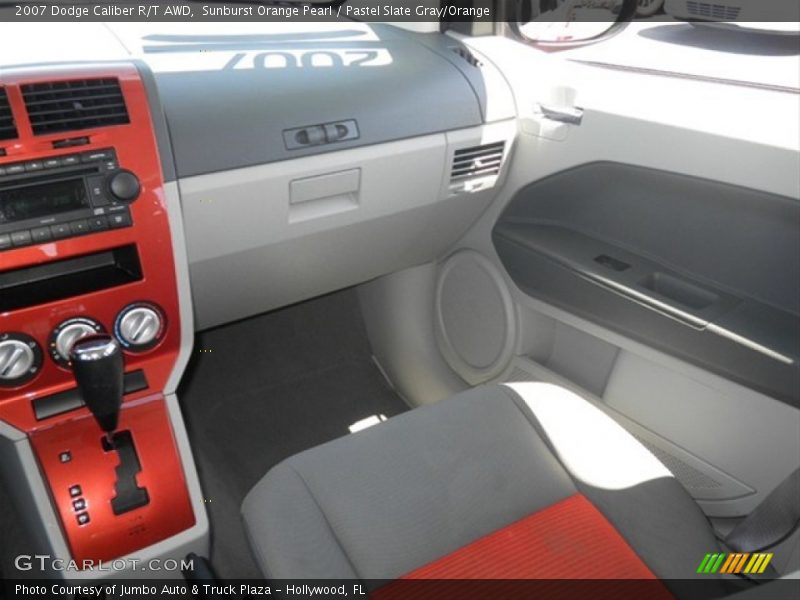 Sunburst Orange Pearl / Pastel Slate Gray/Orange 2007 Dodge Caliber R/T AWD