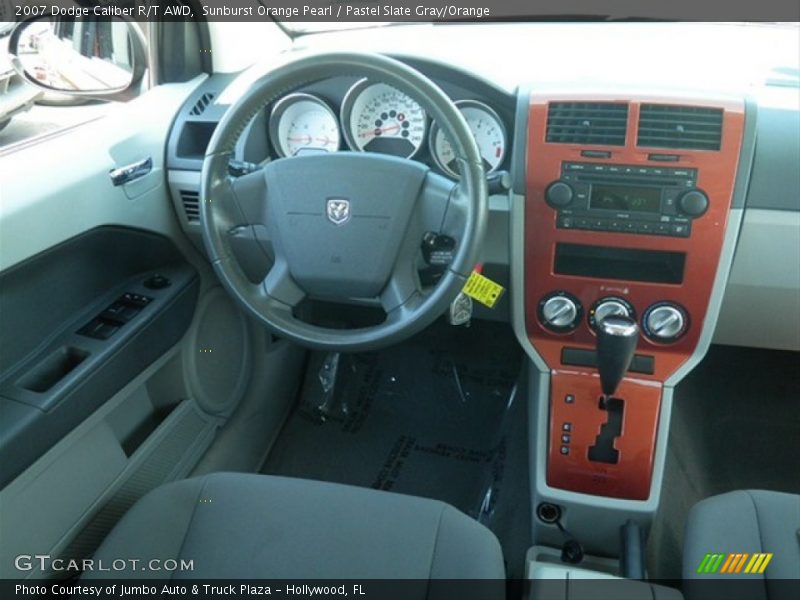 Sunburst Orange Pearl / Pastel Slate Gray/Orange 2007 Dodge Caliber R/T AWD