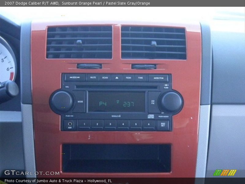 Sunburst Orange Pearl / Pastel Slate Gray/Orange 2007 Dodge Caliber R/T AWD