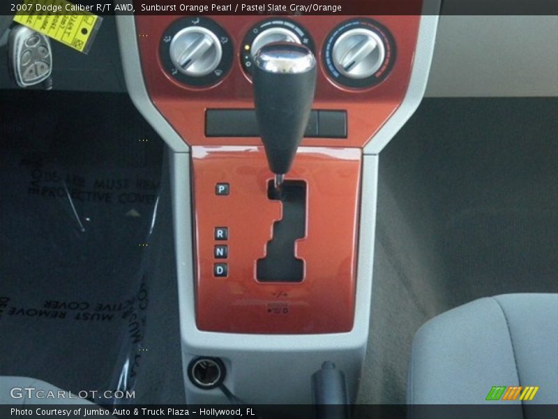 Sunburst Orange Pearl / Pastel Slate Gray/Orange 2007 Dodge Caliber R/T AWD