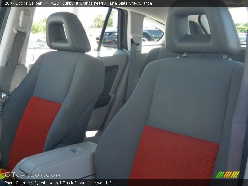 Sunburst Orange Pearl / Pastel Slate Gray/Orange 2007 Dodge Caliber R/T AWD