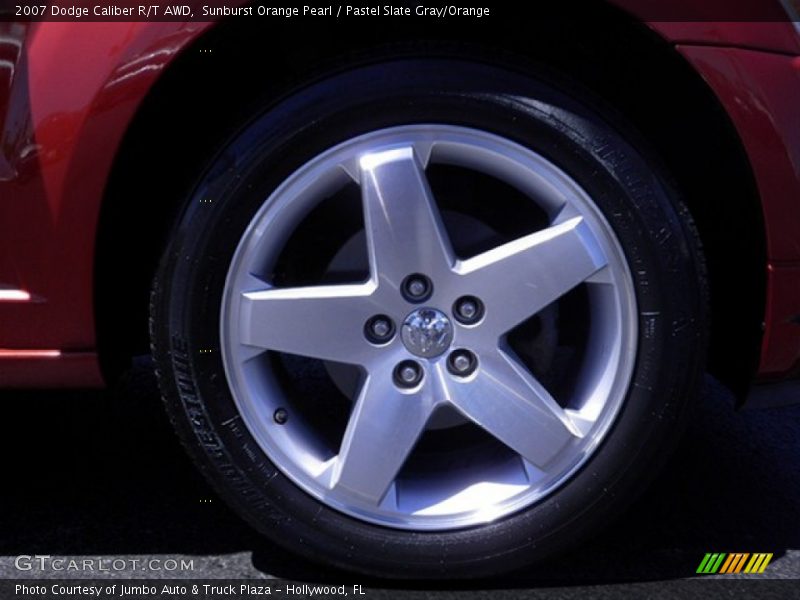 Sunburst Orange Pearl / Pastel Slate Gray/Orange 2007 Dodge Caliber R/T AWD