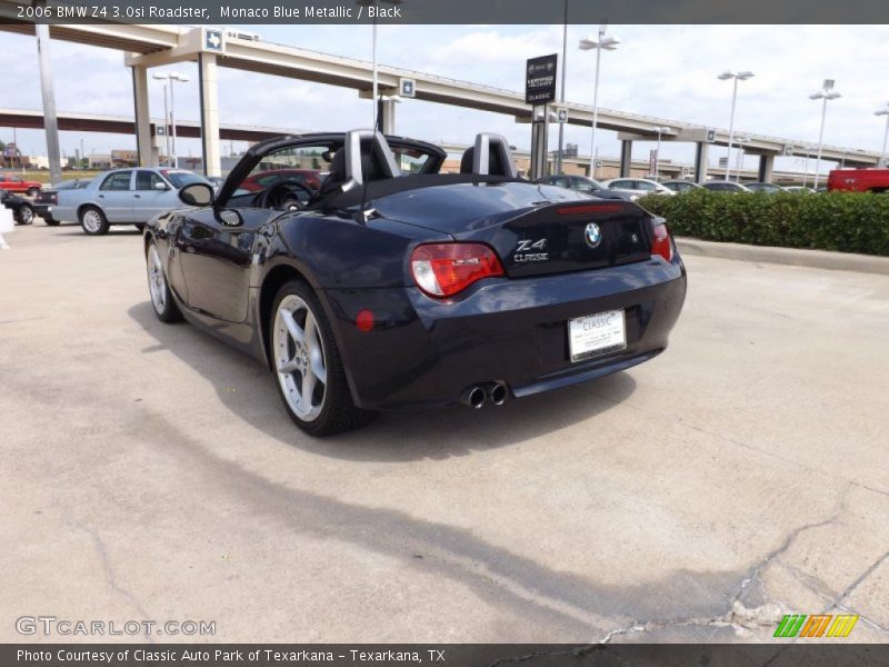 Monaco Blue Metallic / Black 2006 BMW Z4 3.0si Roadster