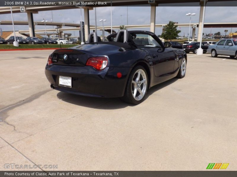 Monaco Blue Metallic / Black 2006 BMW Z4 3.0si Roadster