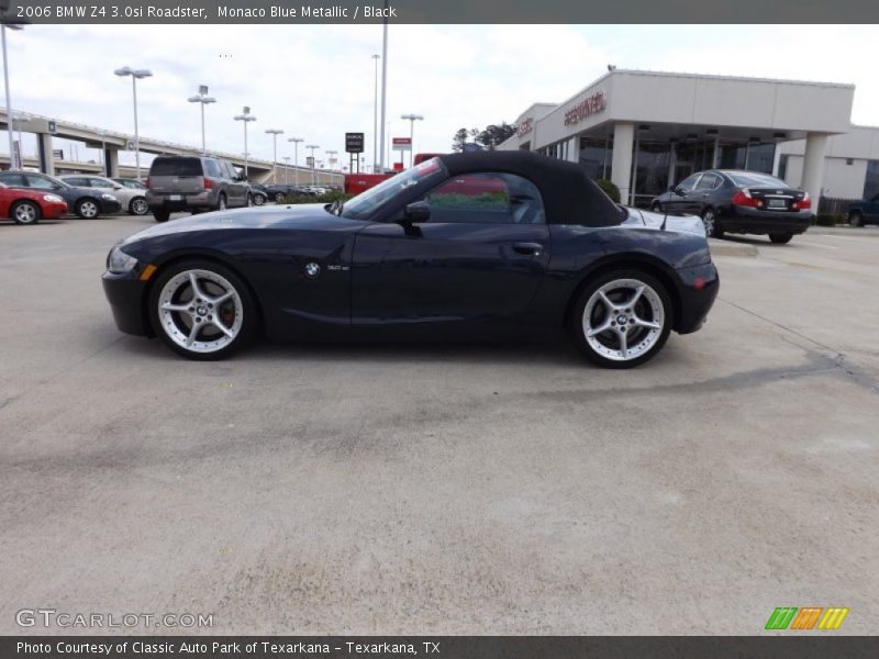 Monaco Blue Metallic / Black 2006 BMW Z4 3.0si Roadster