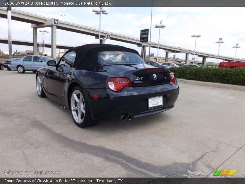 Monaco Blue Metallic / Black 2006 BMW Z4 3.0si Roadster