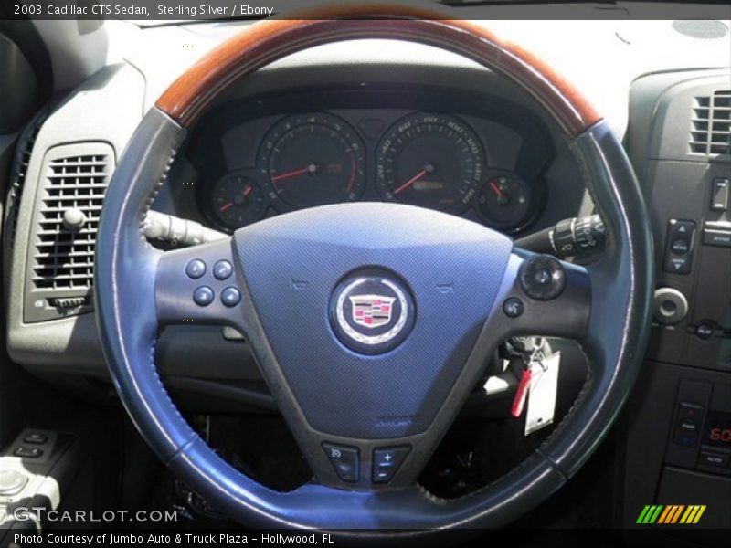 Sterling Silver / Ebony 2003 Cadillac CTS Sedan