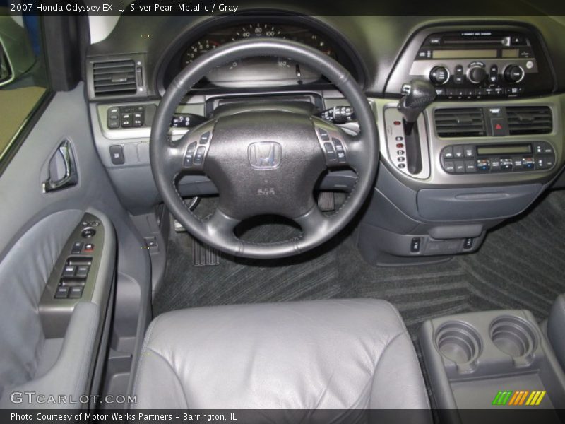 Silver Pearl Metallic / Gray 2007 Honda Odyssey EX-L
