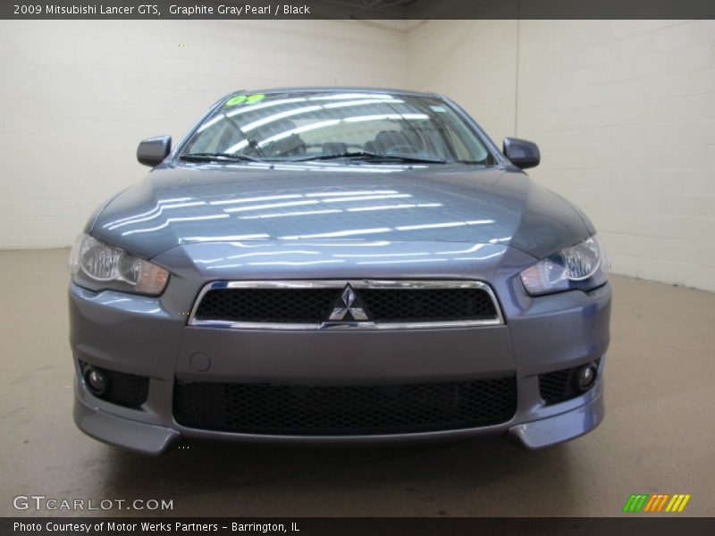 Graphite Gray Pearl / Black 2009 Mitsubishi Lancer GTS