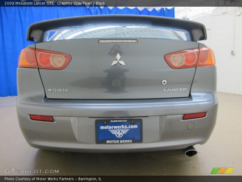 Graphite Gray Pearl / Black 2009 Mitsubishi Lancer GTS