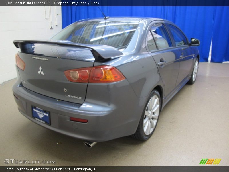 Graphite Gray Pearl / Black 2009 Mitsubishi Lancer GTS