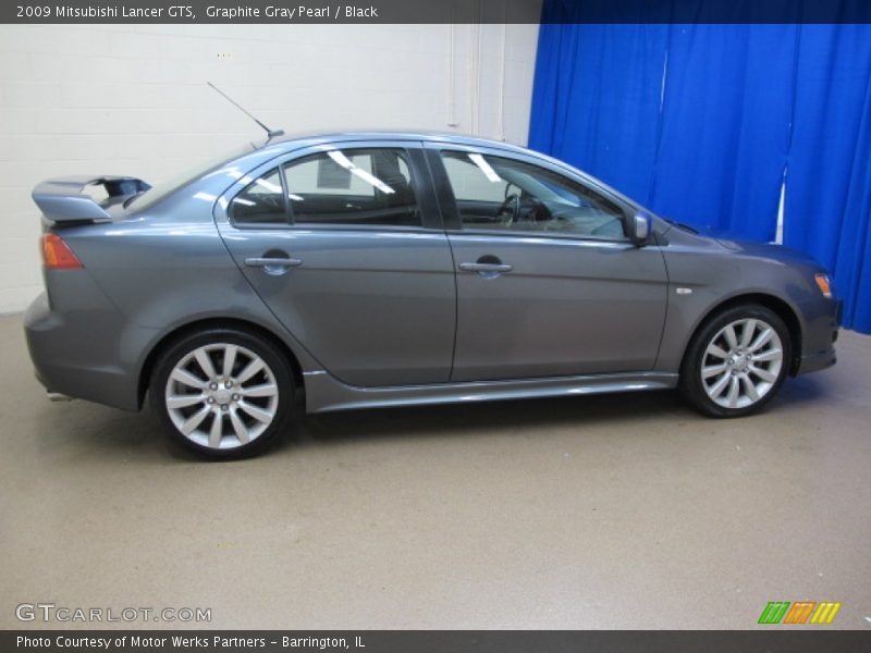 Graphite Gray Pearl / Black 2009 Mitsubishi Lancer GTS