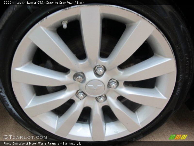 Graphite Gray Pearl / Black 2009 Mitsubishi Lancer GTS
