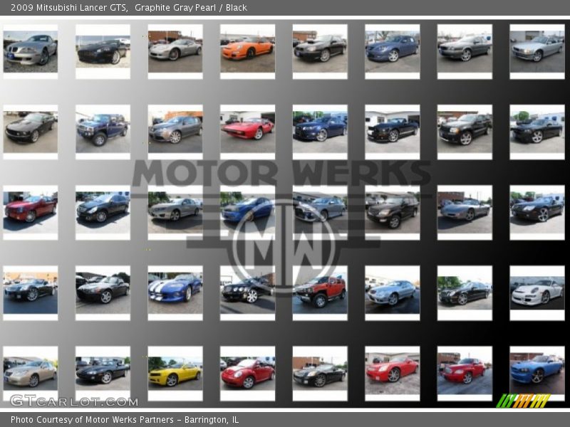 Graphite Gray Pearl / Black 2009 Mitsubishi Lancer GTS