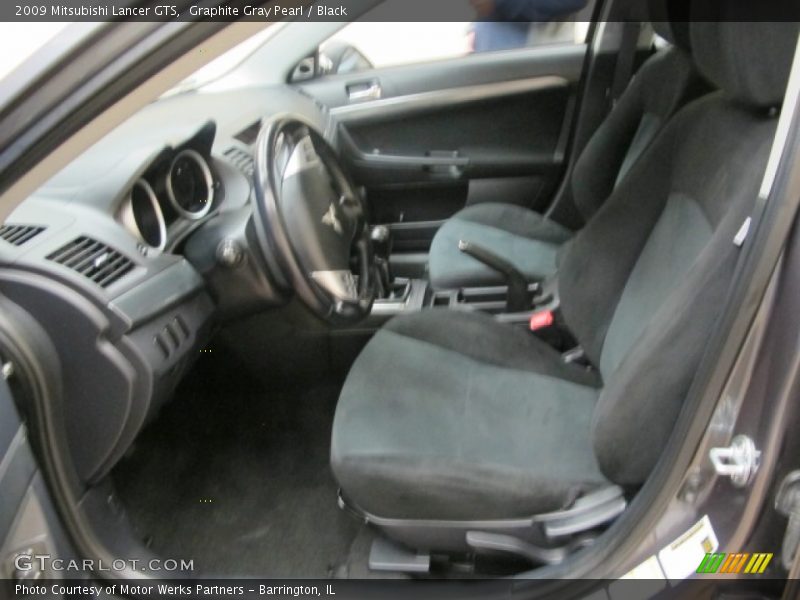 Graphite Gray Pearl / Black 2009 Mitsubishi Lancer GTS