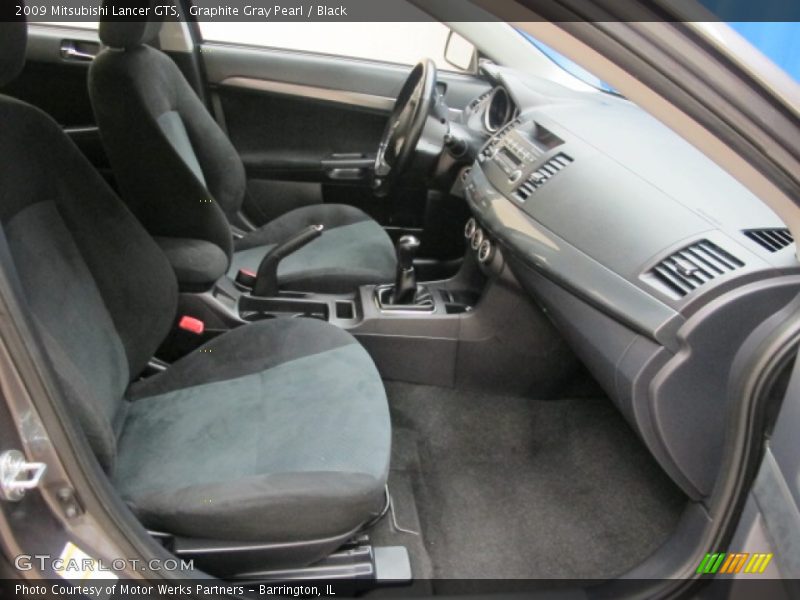 Graphite Gray Pearl / Black 2009 Mitsubishi Lancer GTS