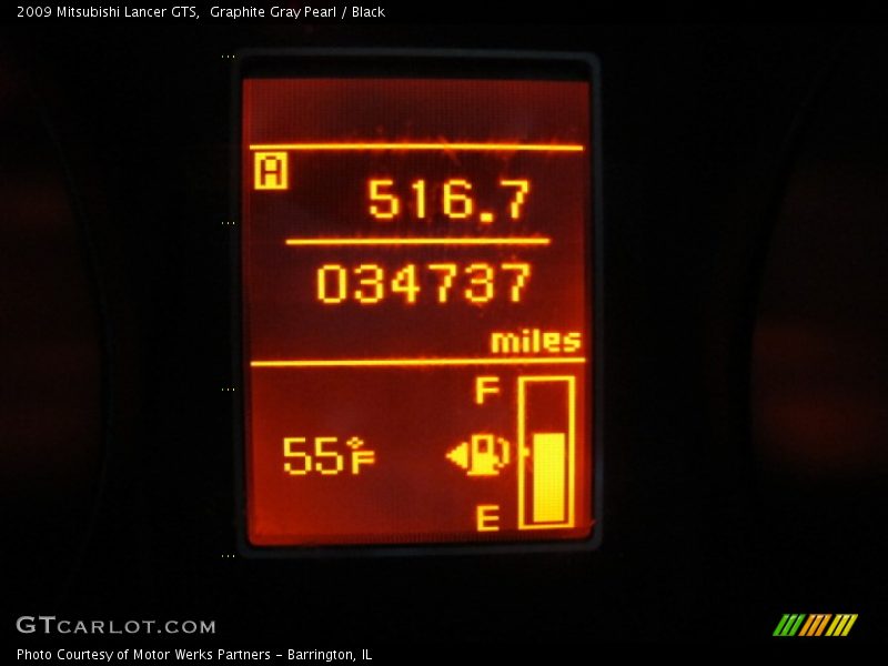 Graphite Gray Pearl / Black 2009 Mitsubishi Lancer GTS