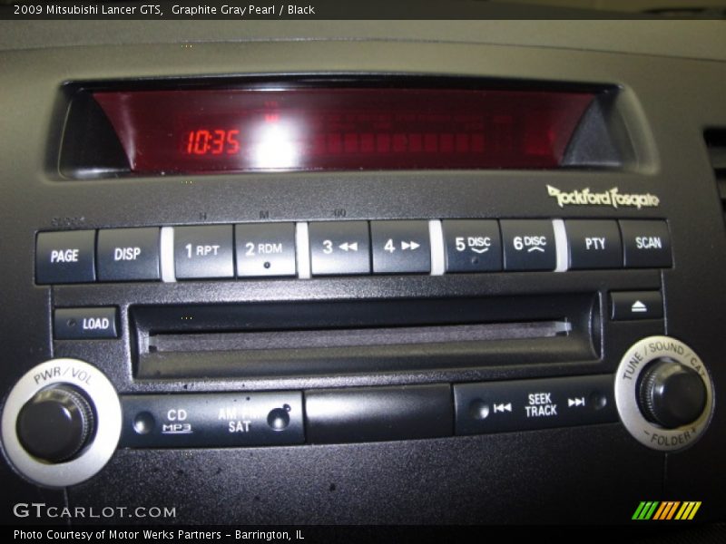 Graphite Gray Pearl / Black 2009 Mitsubishi Lancer GTS