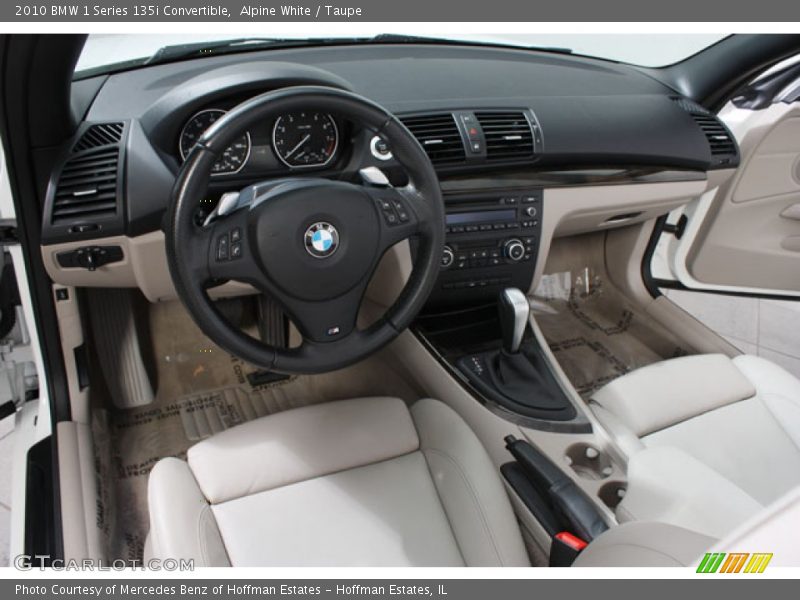 Alpine White / Taupe 2010 BMW 1 Series 135i Convertible