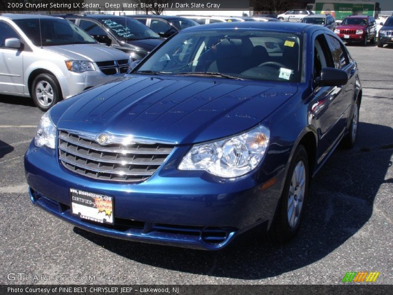 Deep Water Blue Pearl / Dark Slate Gray 2009 Chrysler Sebring LX Sedan